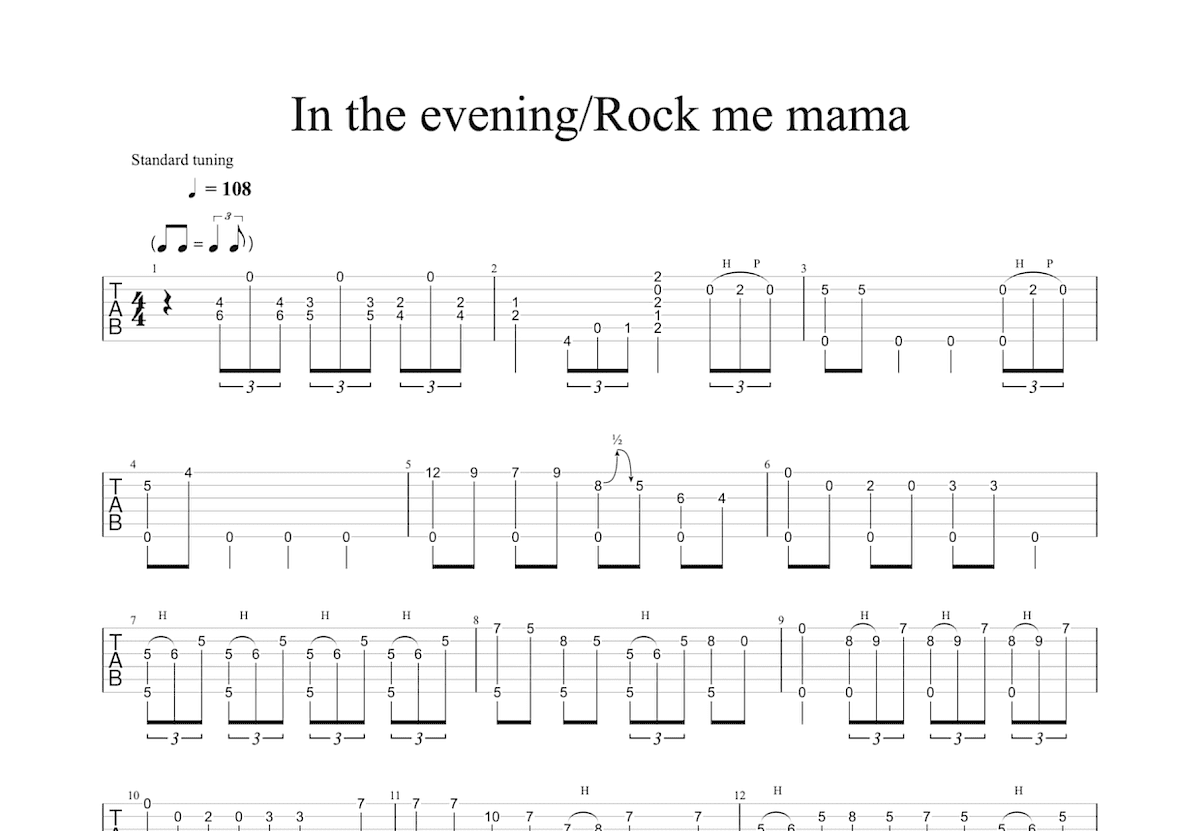 In the evening Rock me mama吉他谱_Arthur "Big Boy" Crudup_E调指弹