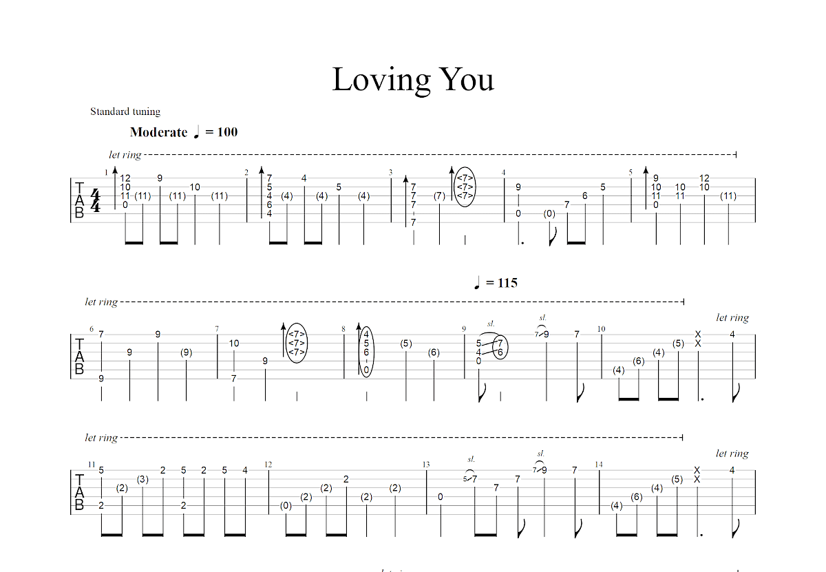 Loving You吉他谱_郑成河_A调指弹