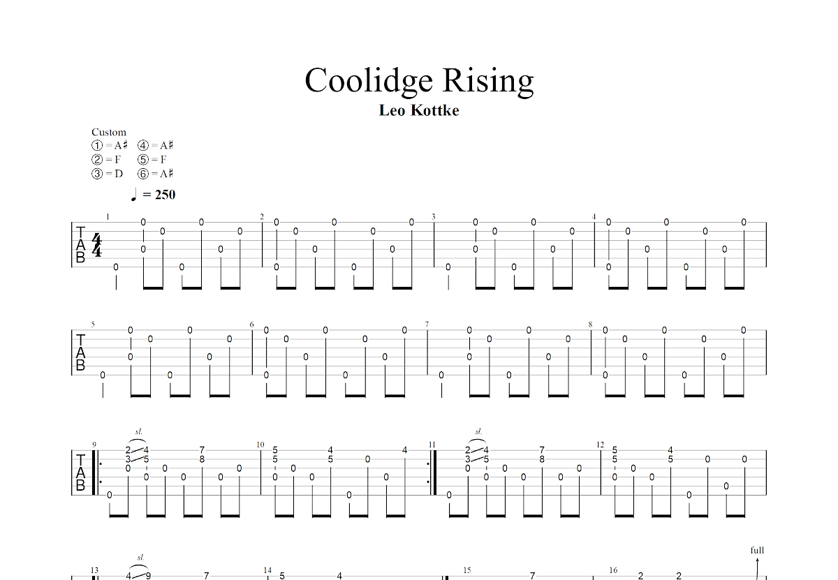 Coolidge Rising吉他谱预览图