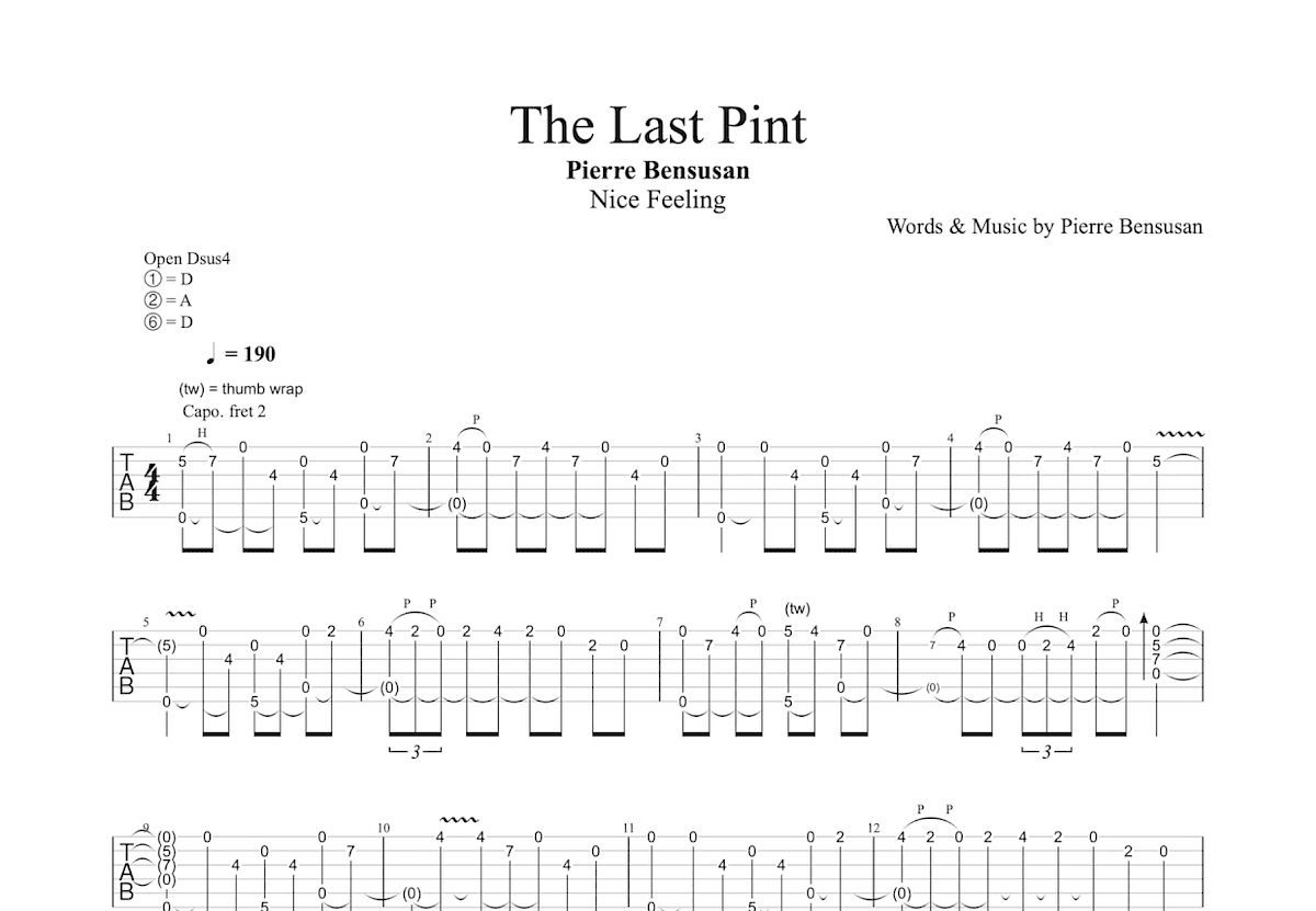 The Last Pint吉他谱预览图
