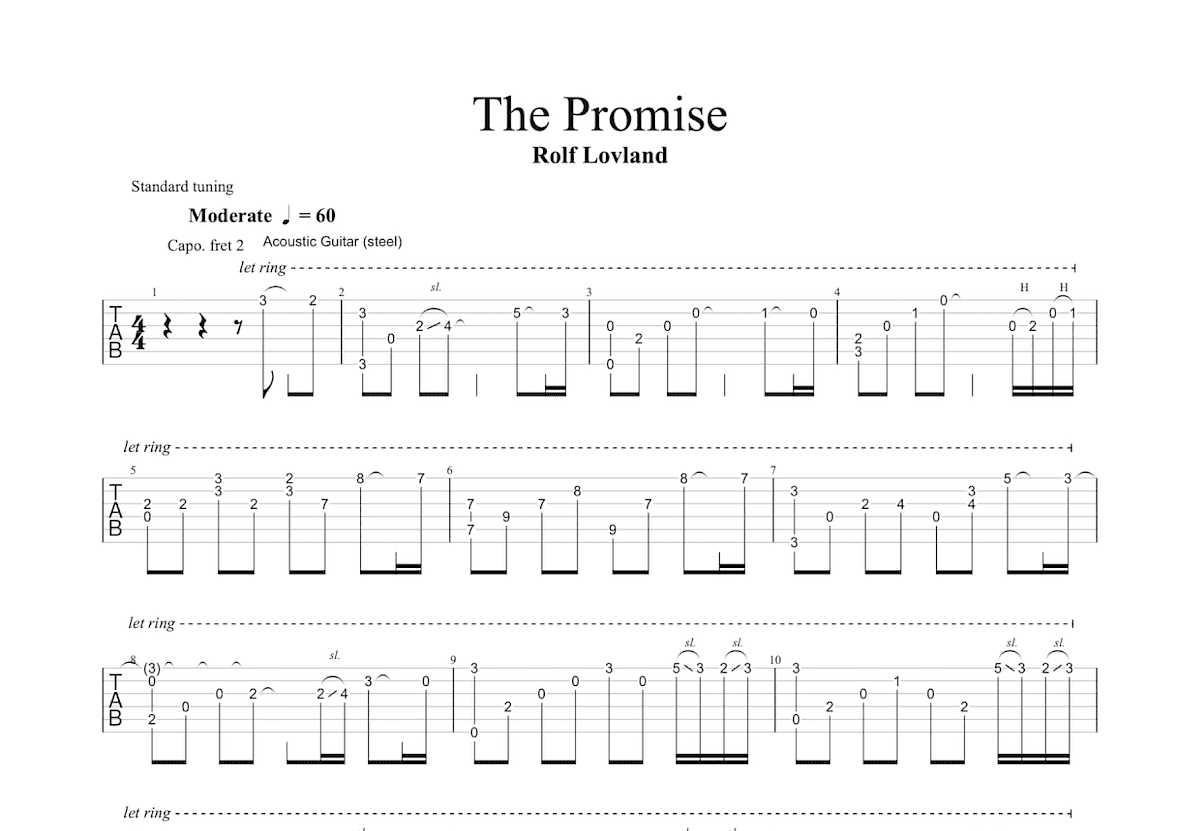 The Promise吉他谱预览图