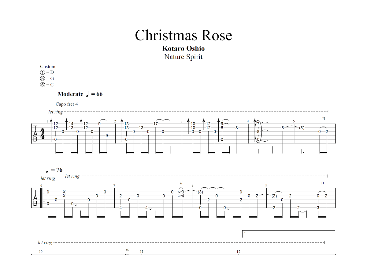 Christmas Rose吉他谱预览图