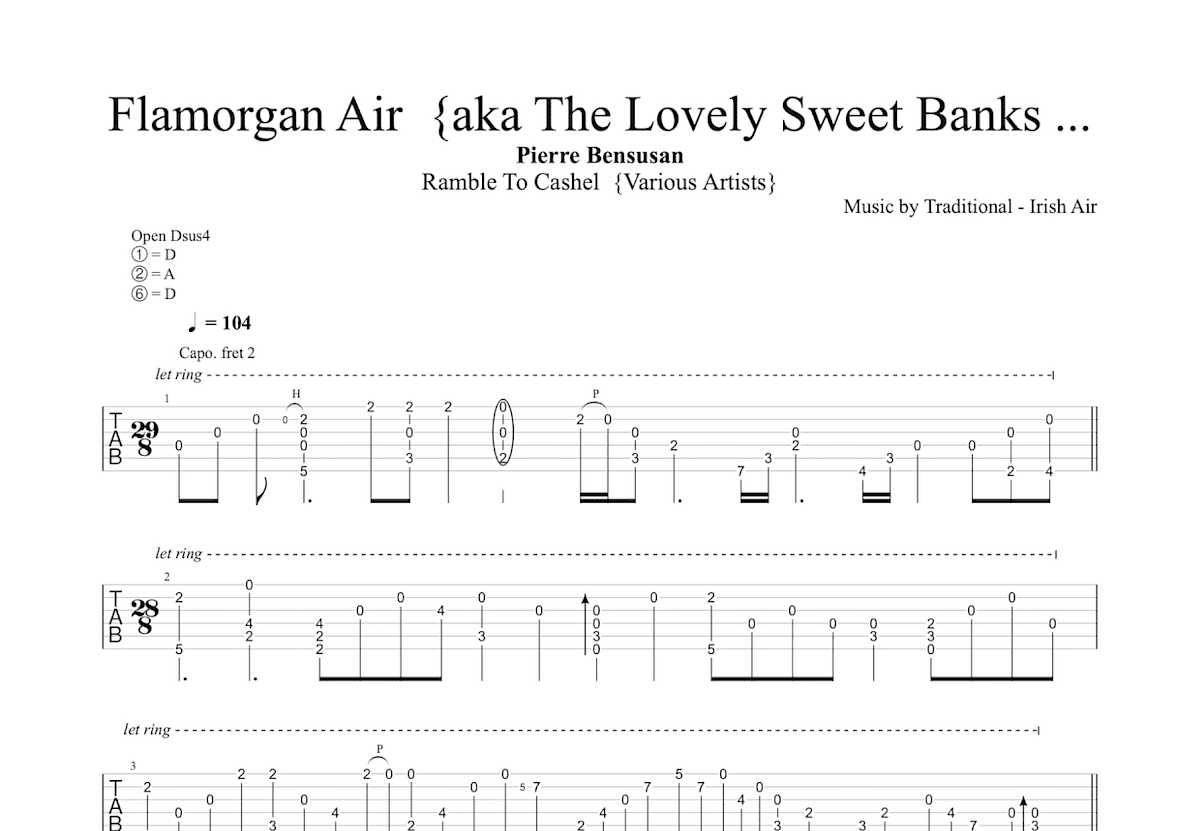 Flamorgan Air吉他谱预览图