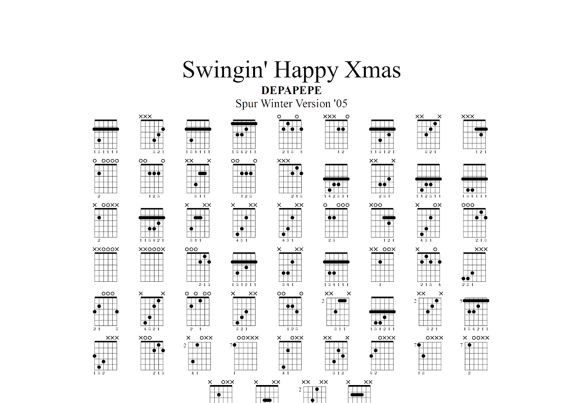 Swingin' Happy Xmas吉他谱_DEPAPEPE_D调总谱