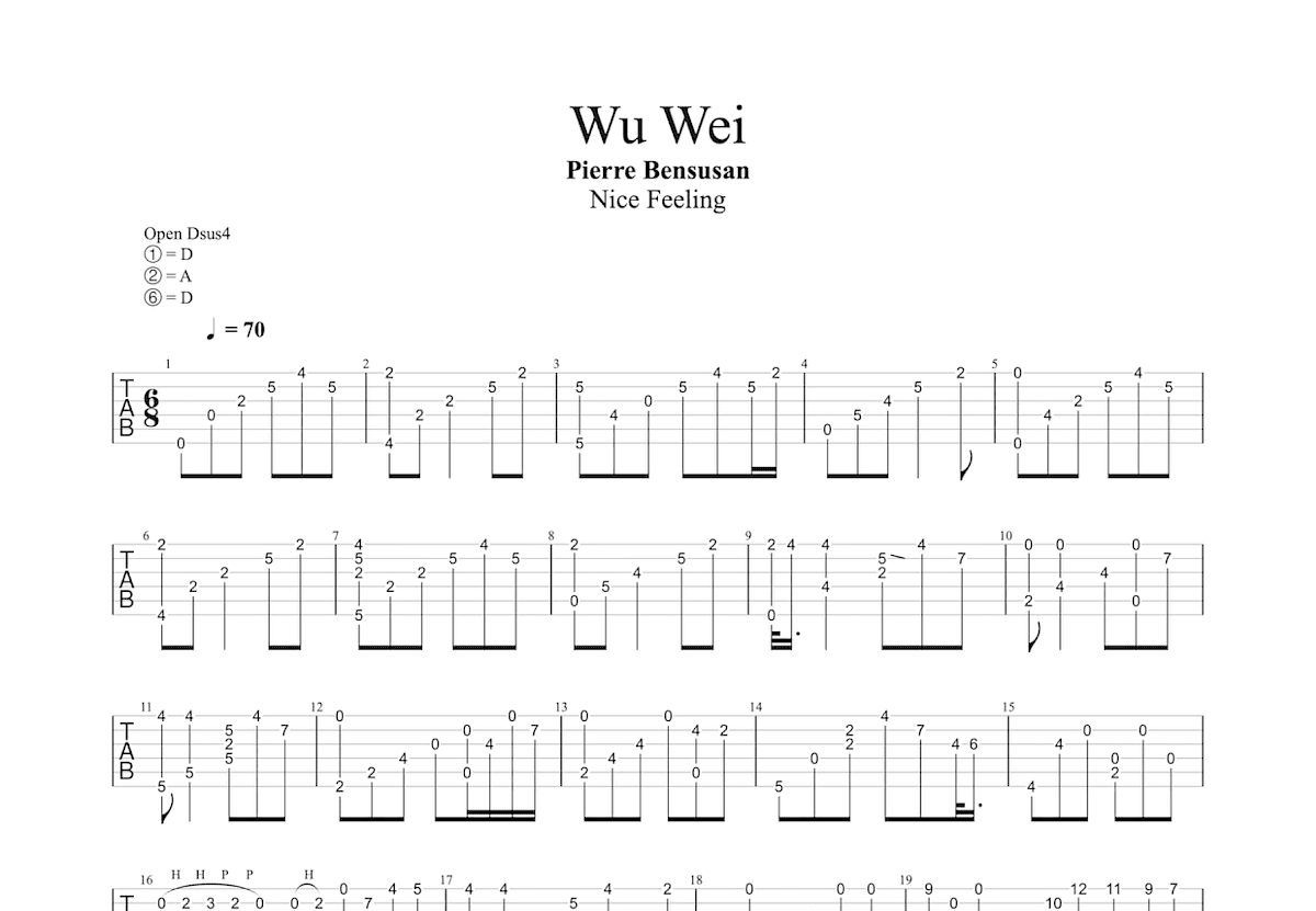 Wu Wei吉他谱预览图