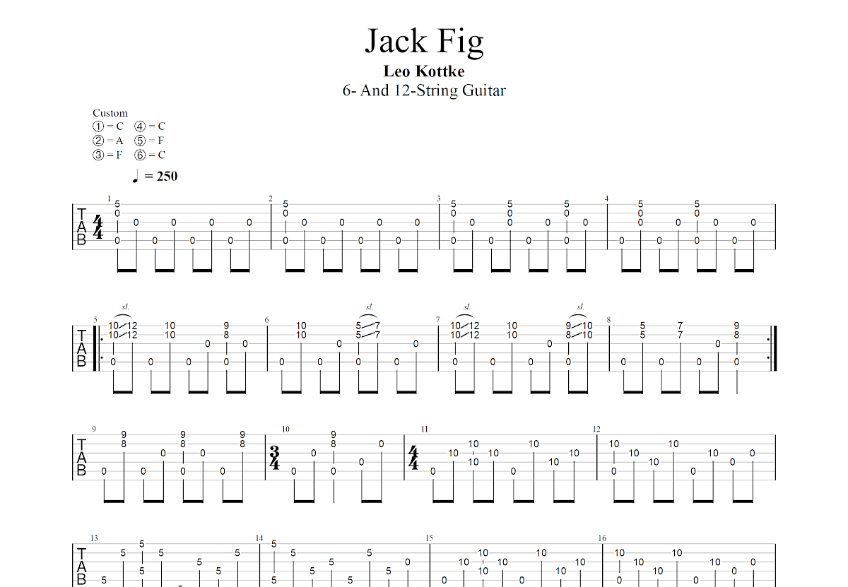 Jack Fig吉他谱预览图