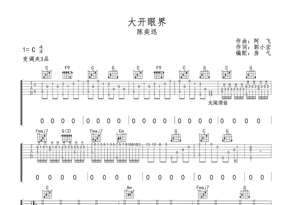 大开眼界吉他谱预览图