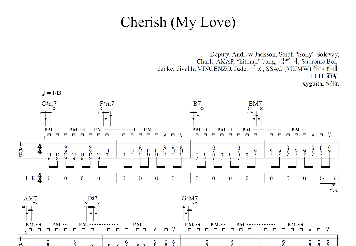 Cherish My Love吉他谱预览图