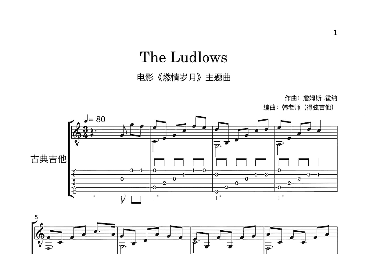 The Loudows吉他谱预览图