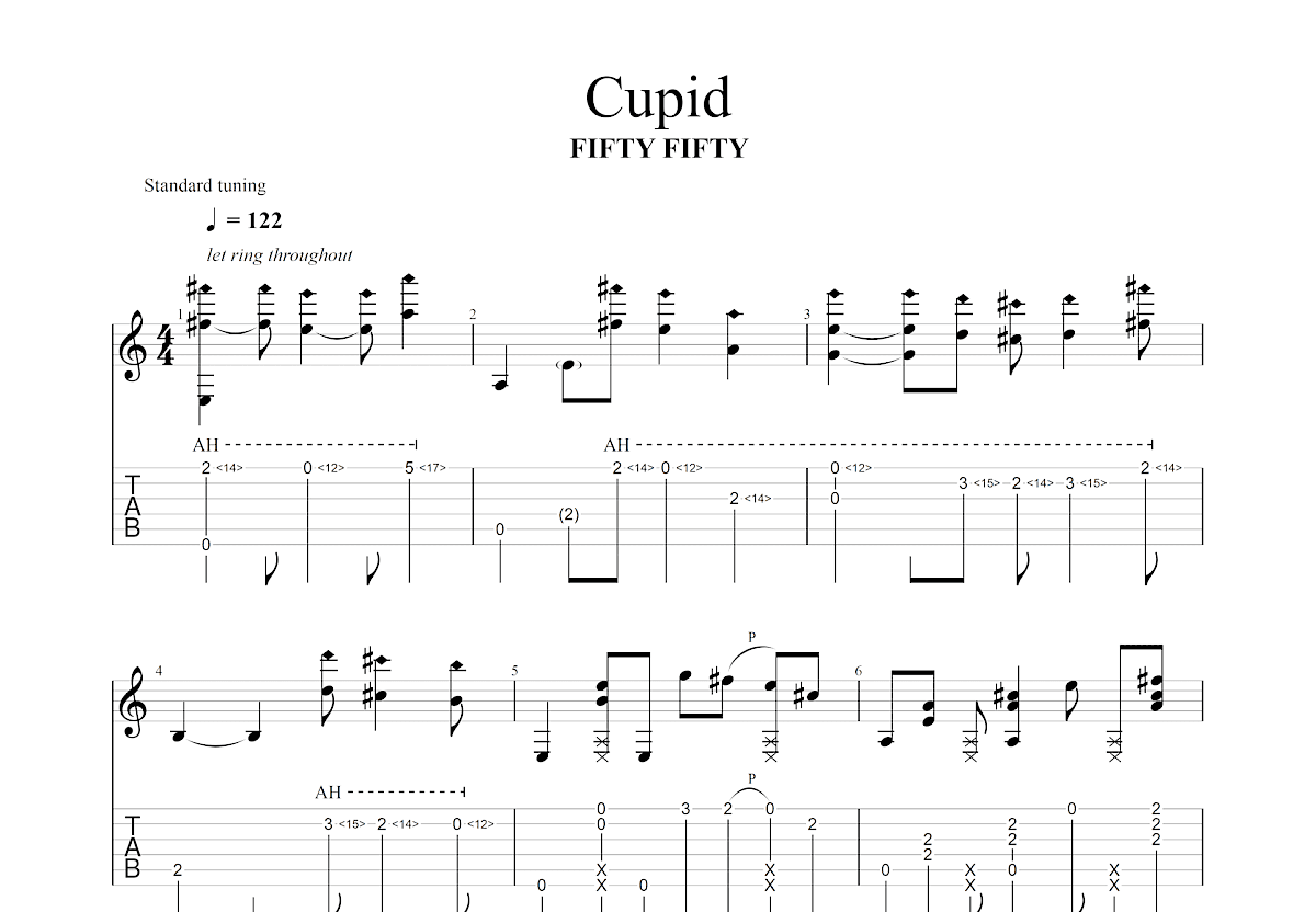 Cupid吉他谱预览图