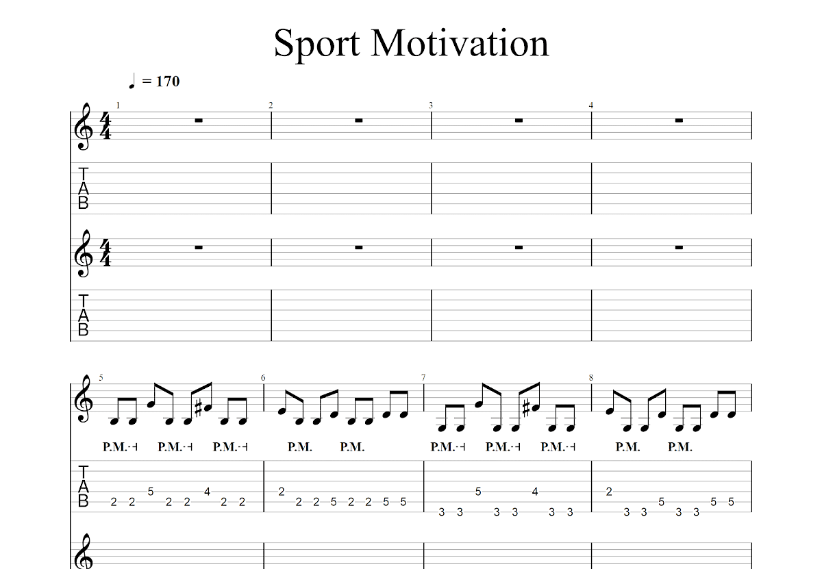 Sport Motivation吉他谱_OdinMann_D调总谱