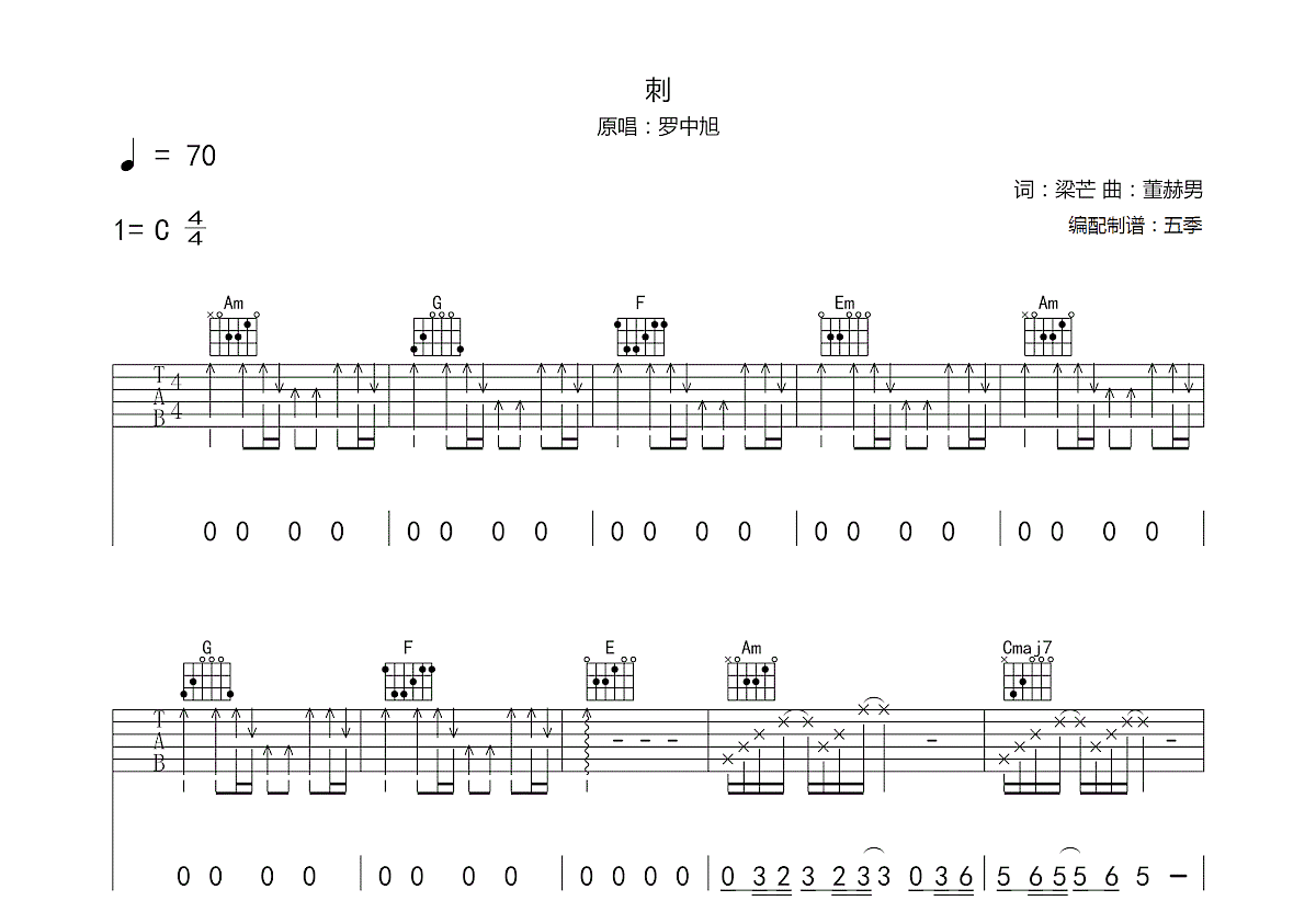 刺吉他谱预览图