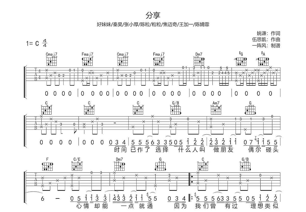 分享吉他谱预览图