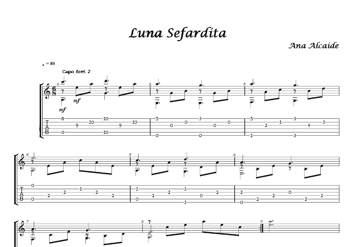 Luna Sefardita吉他谱预览图