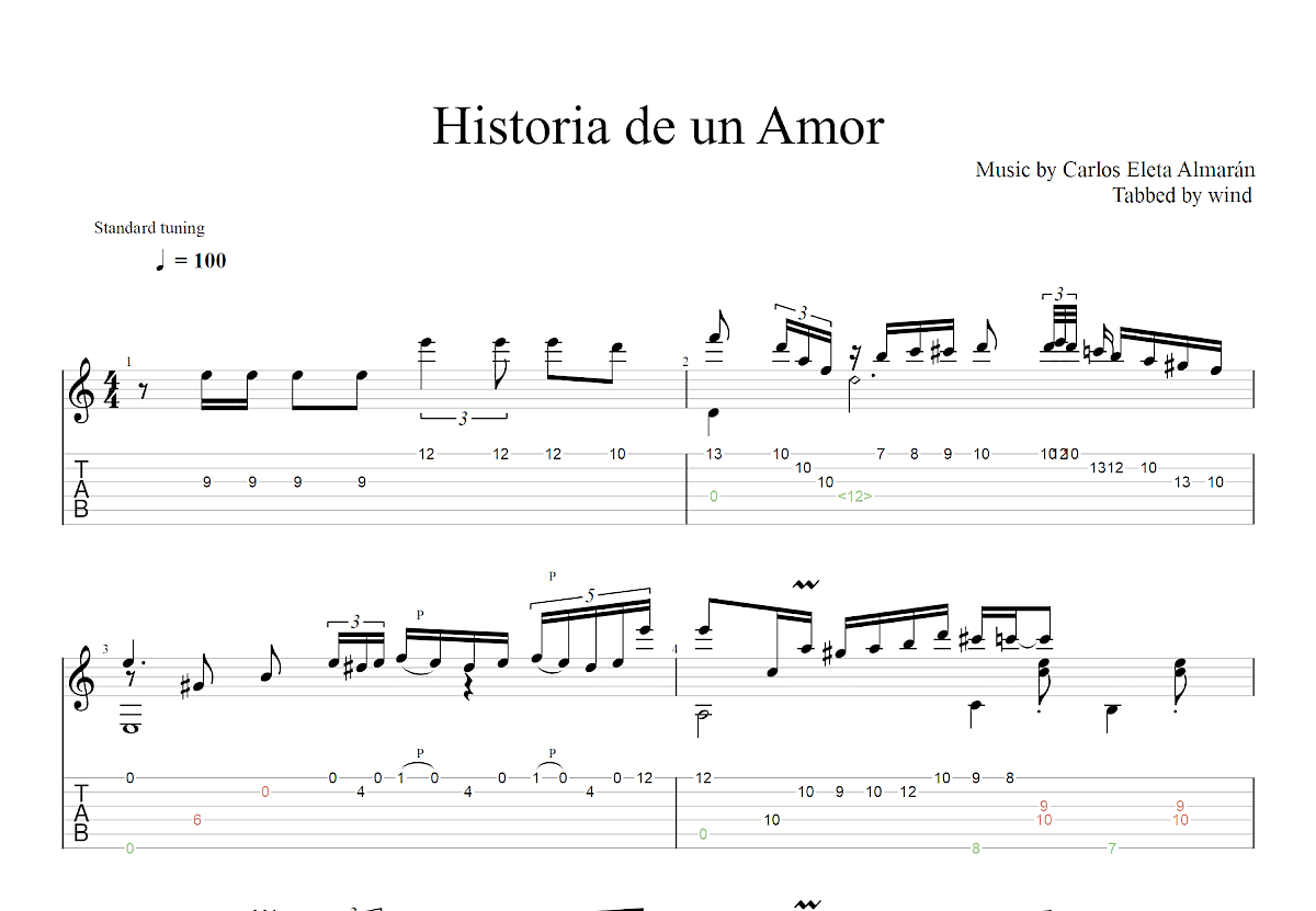 Historia De Un Amor吉他谱_Carlos Eleta Almarán_C调古典