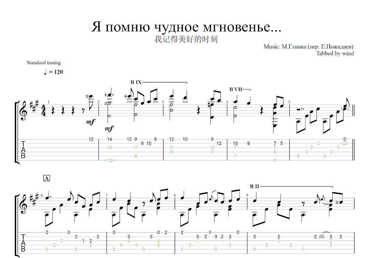 我记得美好的时刻吉他谱预览图