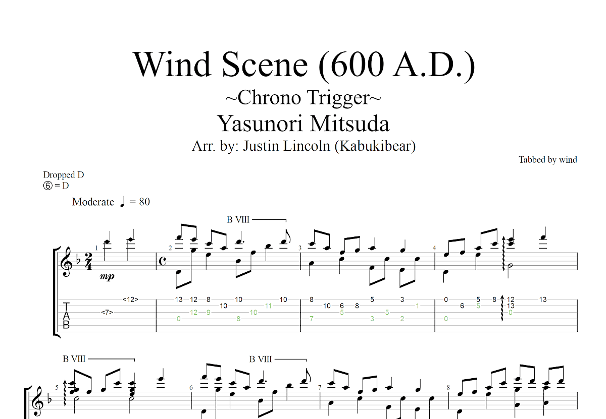 Wind Scene吉他谱预览图