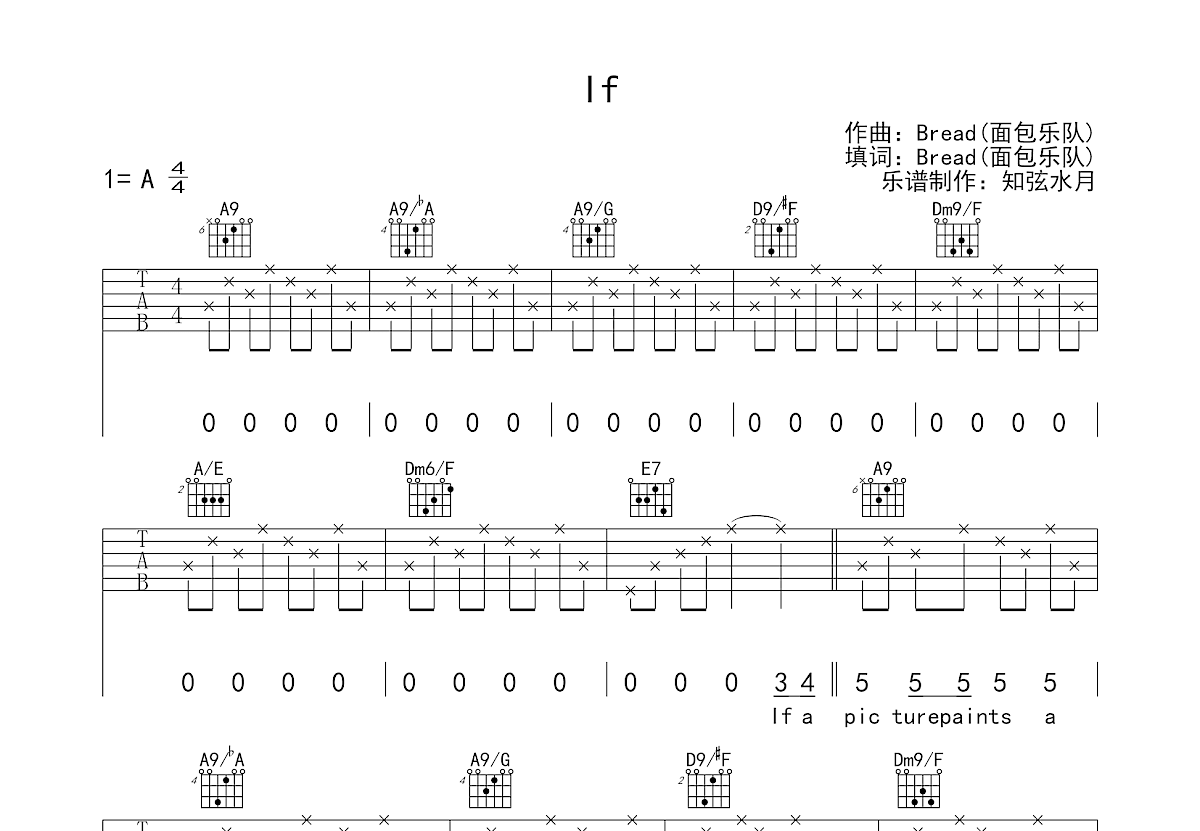 if吉他谱预览图