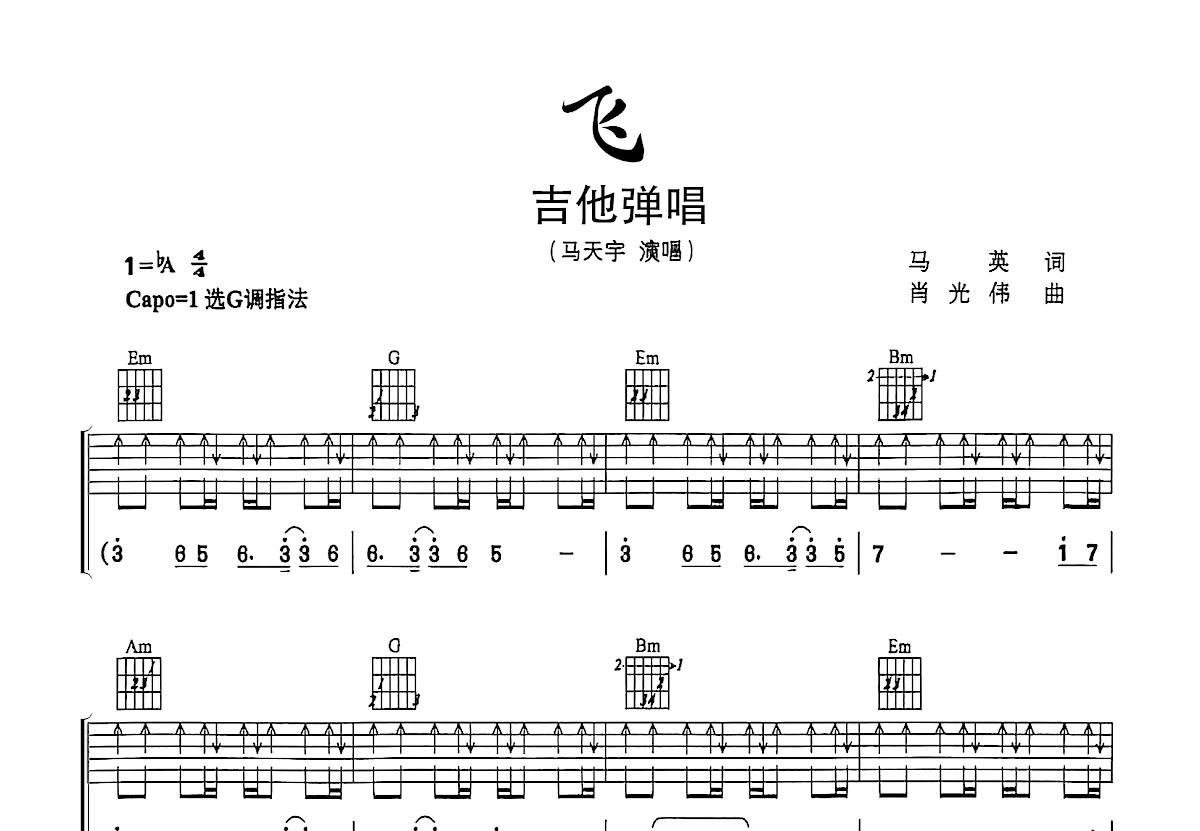 飞吉他谱预览图
