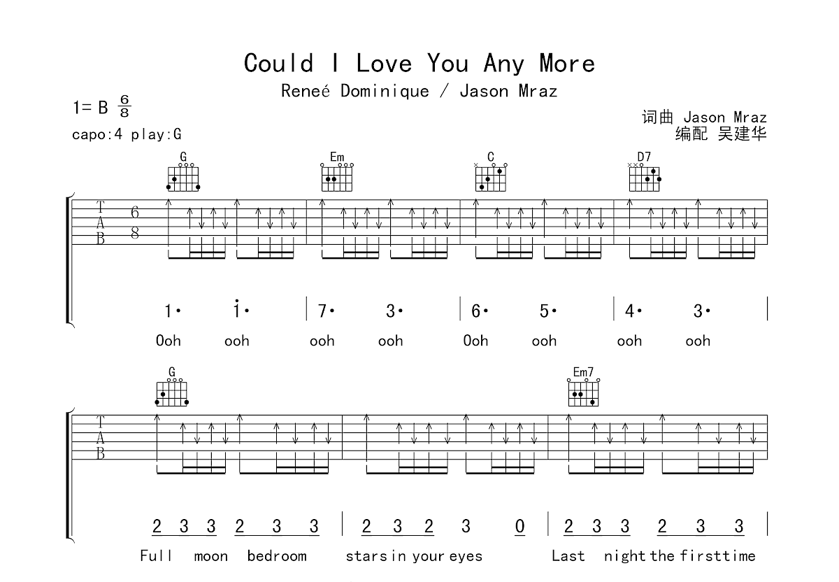 Could I Love You Any More吉他谱预览图