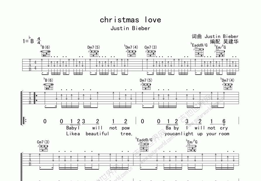 Christmas Love吉他谱预览图