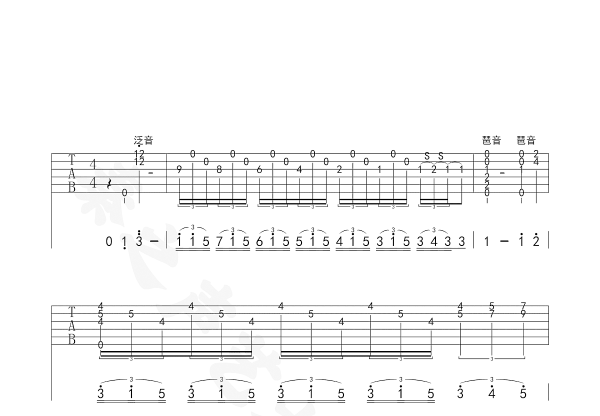 春风十里吉他谱