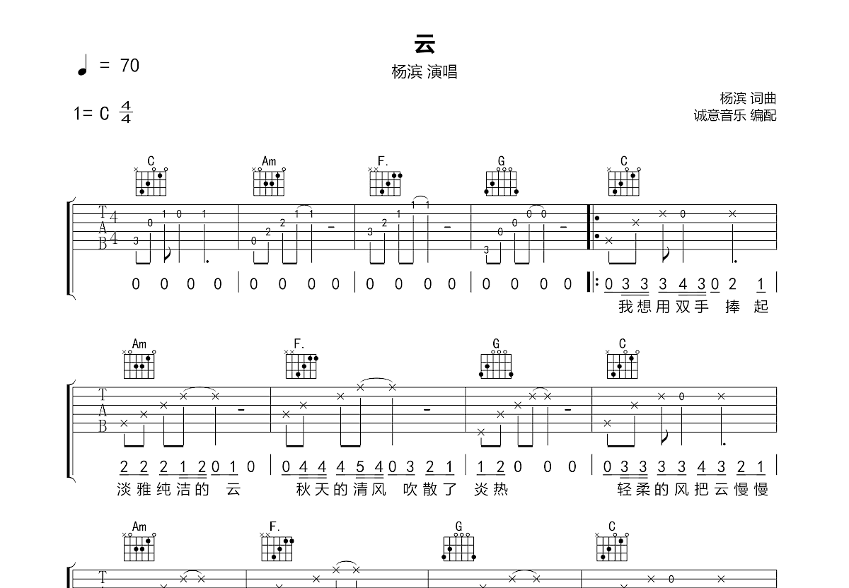 云吉他谱预览图