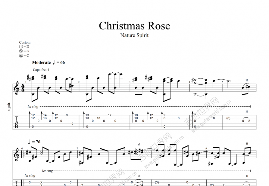 Christmas Rose吉他谱预览图