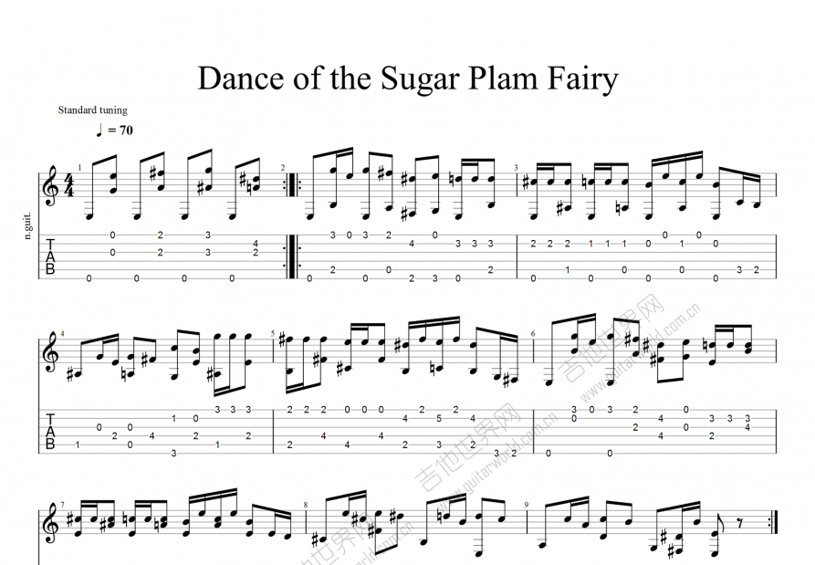 Sugar Plum Fairy吉他谱预览图