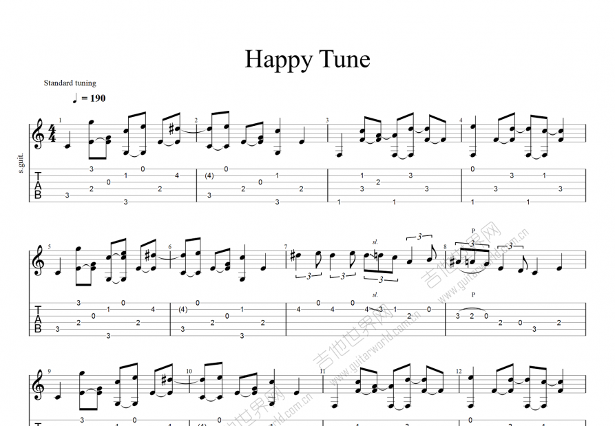 Happy Tune吉他谱_Classical_D调古典