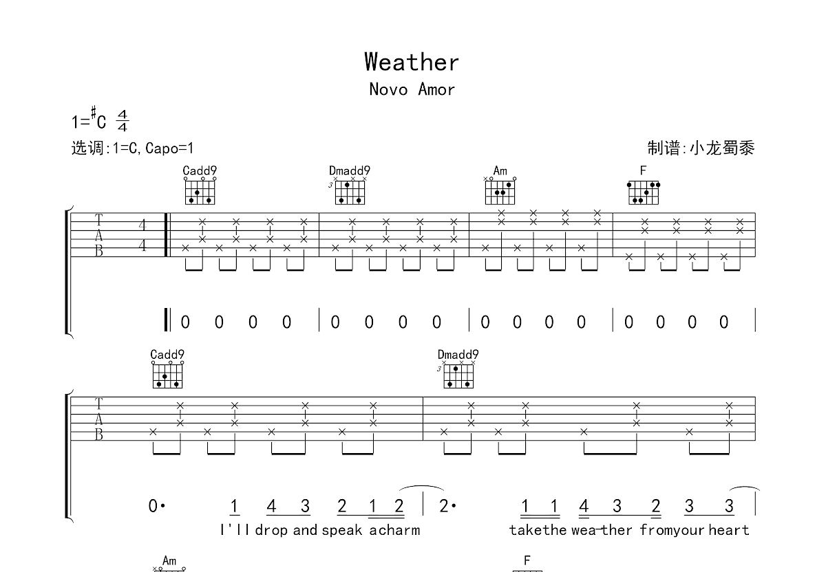 Weather吉他谱预览图