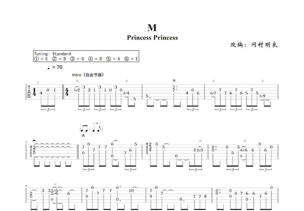 M吉他谱预览图