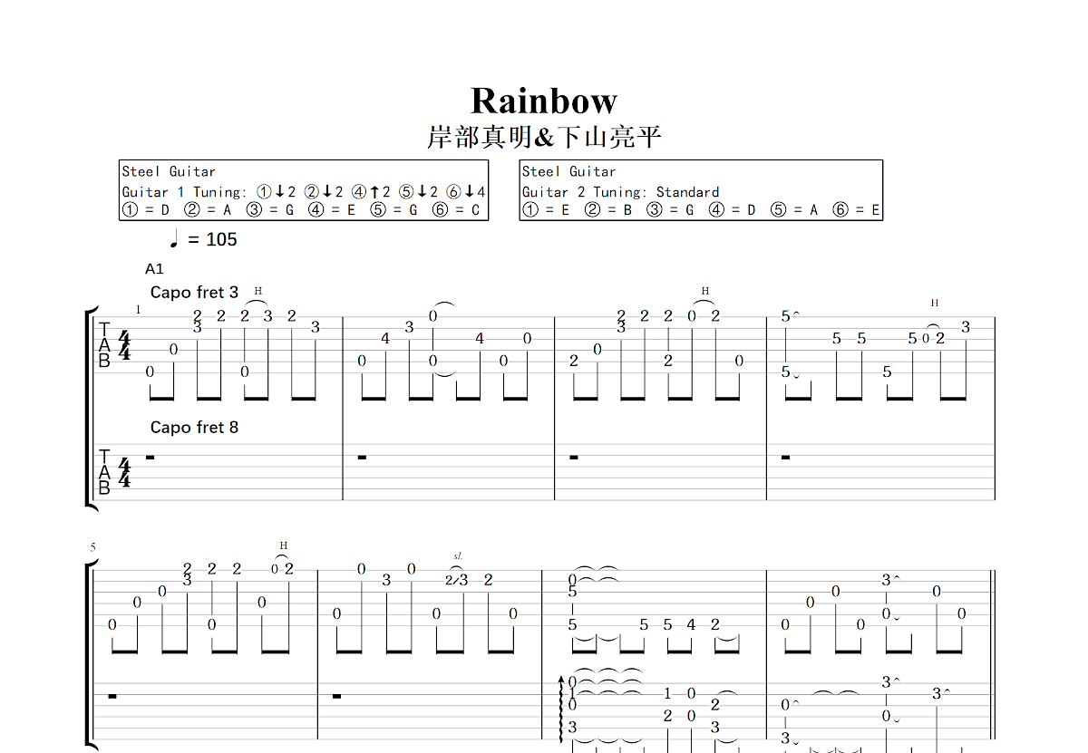 Rainbow吉他谱预览图