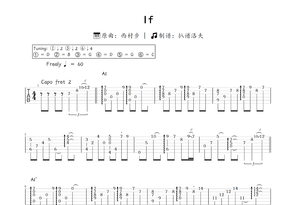 If吉他谱预览图