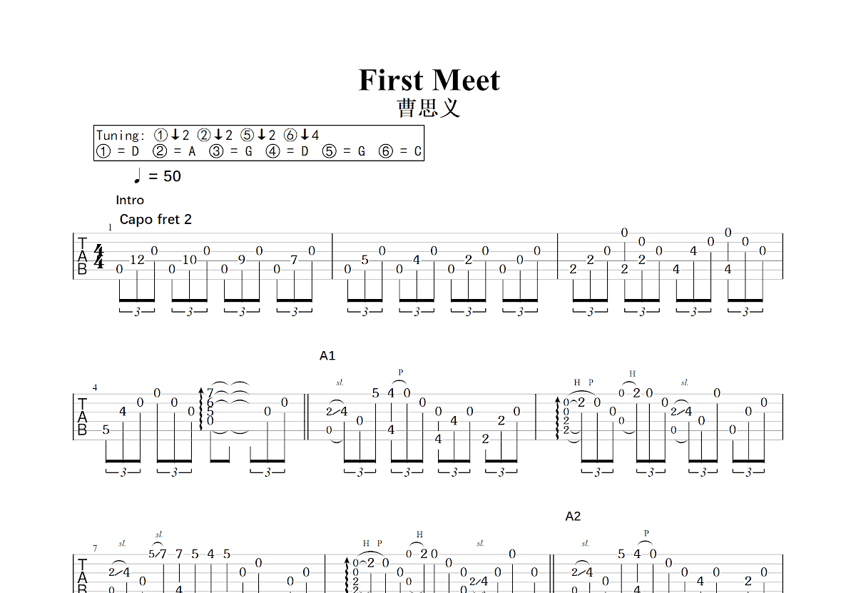 First Meet吉他谱预览图