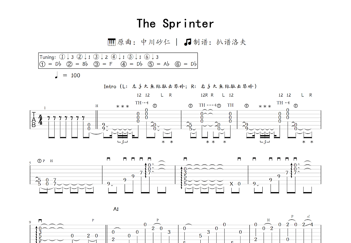 The Sprinter吉他谱预览图