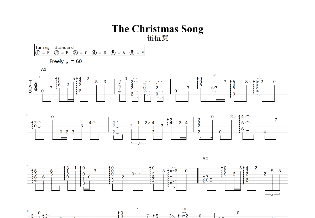 The Christmas Song吉他谱预览图