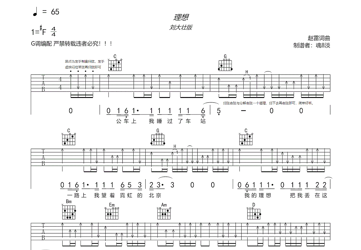 理想吉他谱预览图