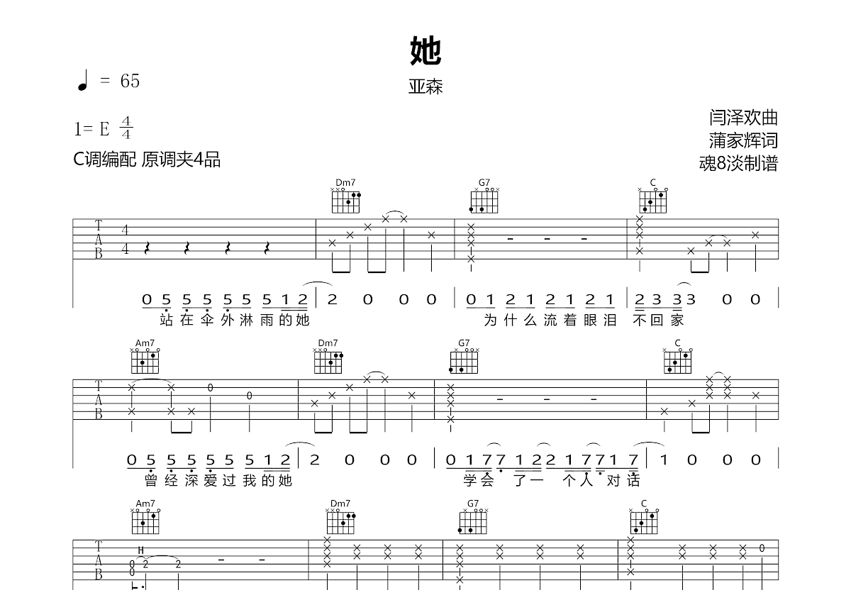 她吉他谱预览图