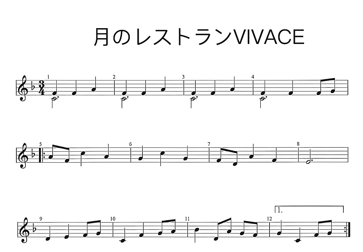 月のレストランVIVACE吉他谱_京田誠一_F调指弹