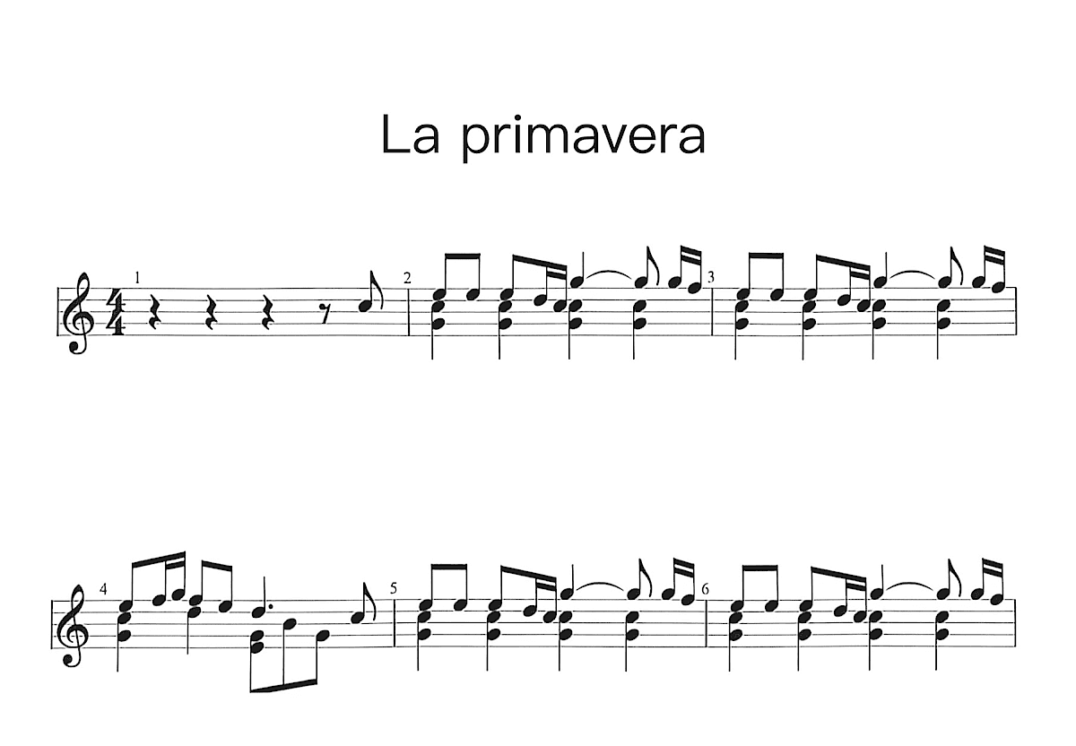 La primavera吉他谱预览图
