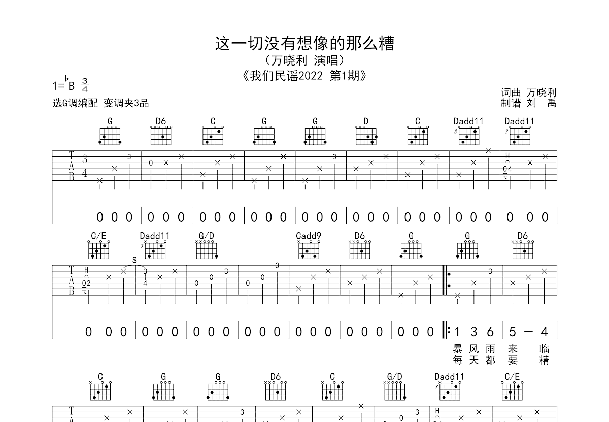 这一切没有想象的那么糟吉他谱预览图