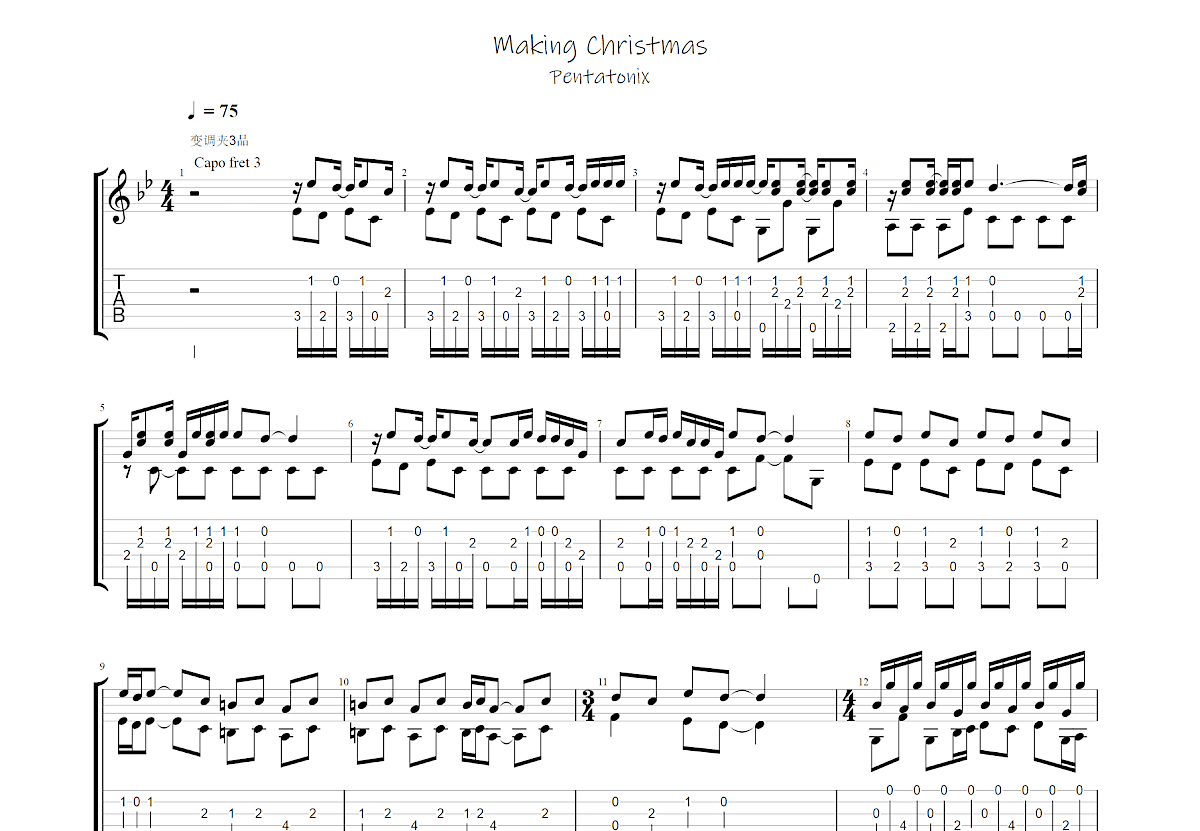 Making Christmas吉他谱预览图