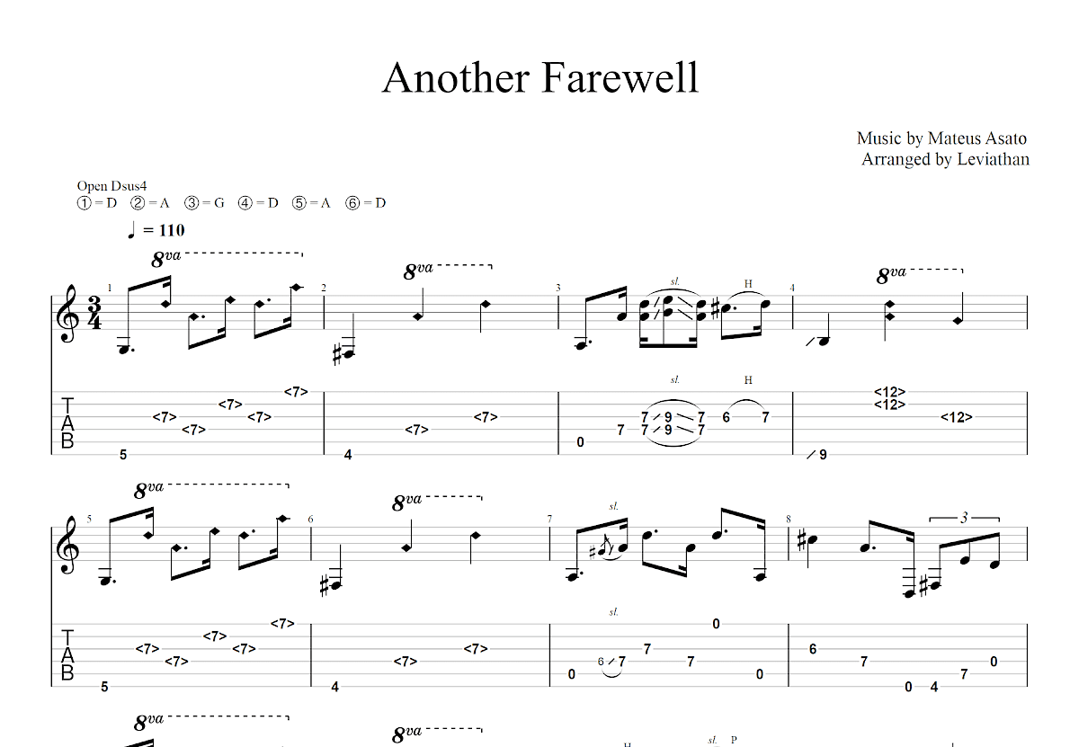Another Farewell吉他谱预览图