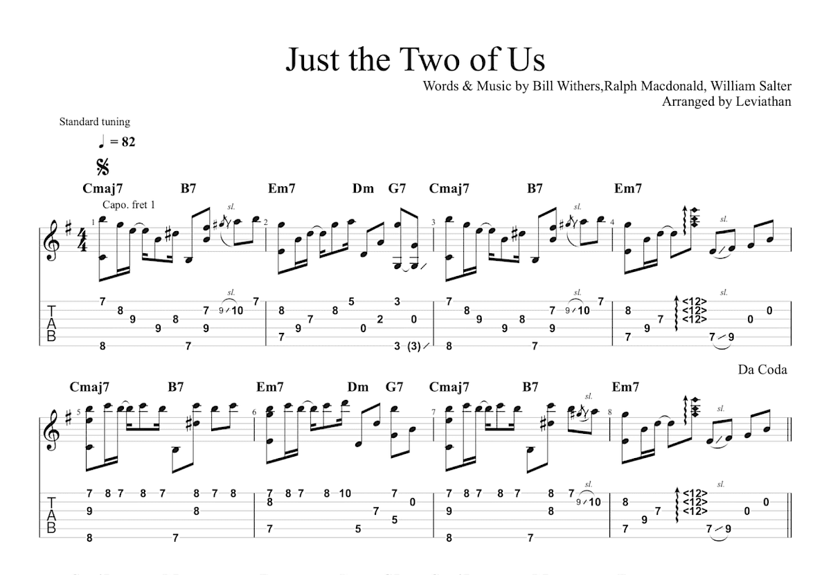 Just the Two of Us吉他谱_Bill Withers,Grover Washington, Jr._G调指弹