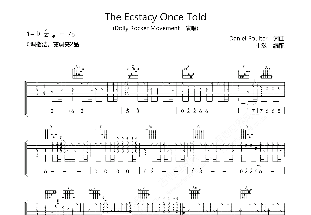 The Ecstacy Once Told吉他谱预览图