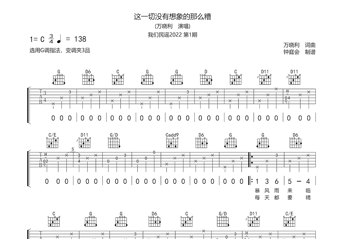 这一切没有想象的那么糟吉他谱预览图