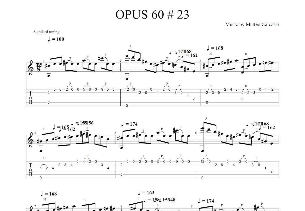 OPUS 60 # 23吉他谱预览图