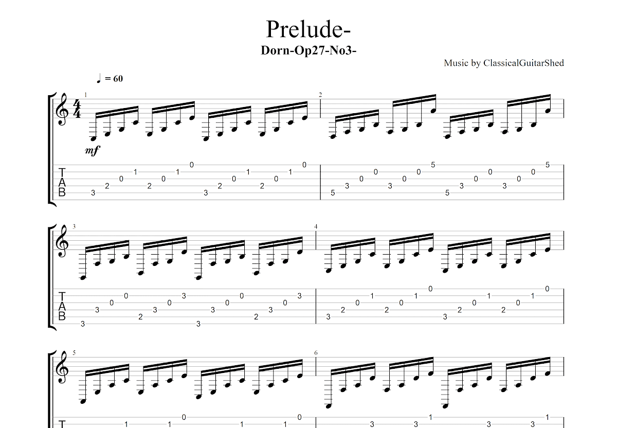 Prelude-吉他谱预览图