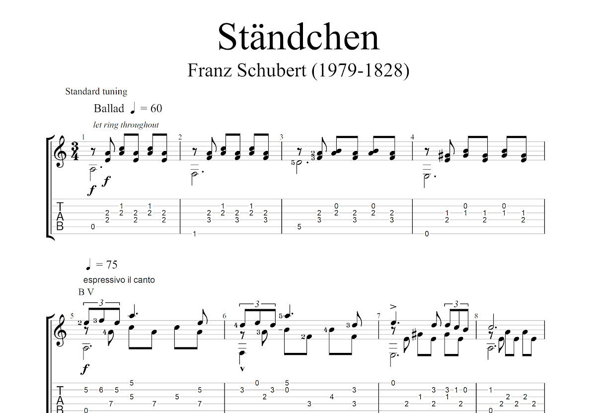 Ständchen吉他谱预览图